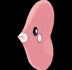Luvdisc, a pink heart-shaped fish Pokemon